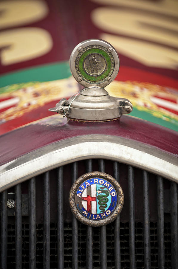 Alfa-Romeo Hood Ornament Photograph by Jill Reger