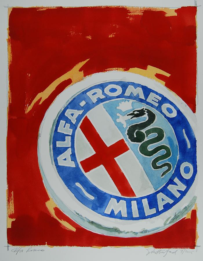 Alfa Romeo Painting by Stephen Rutherford