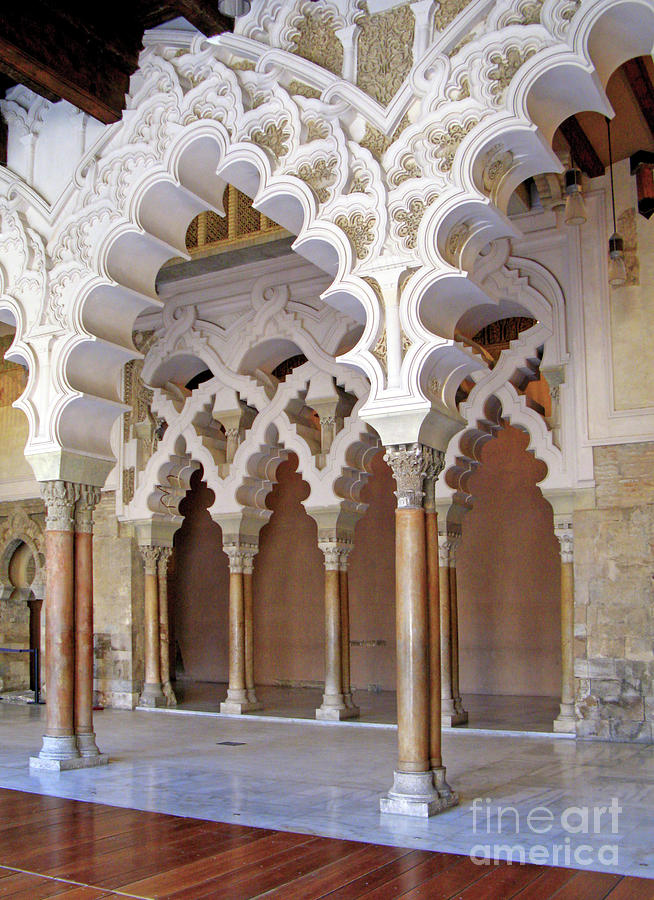 Zaragoza Alfajeria Palace Columns II Photograph by Nieves Nitta
