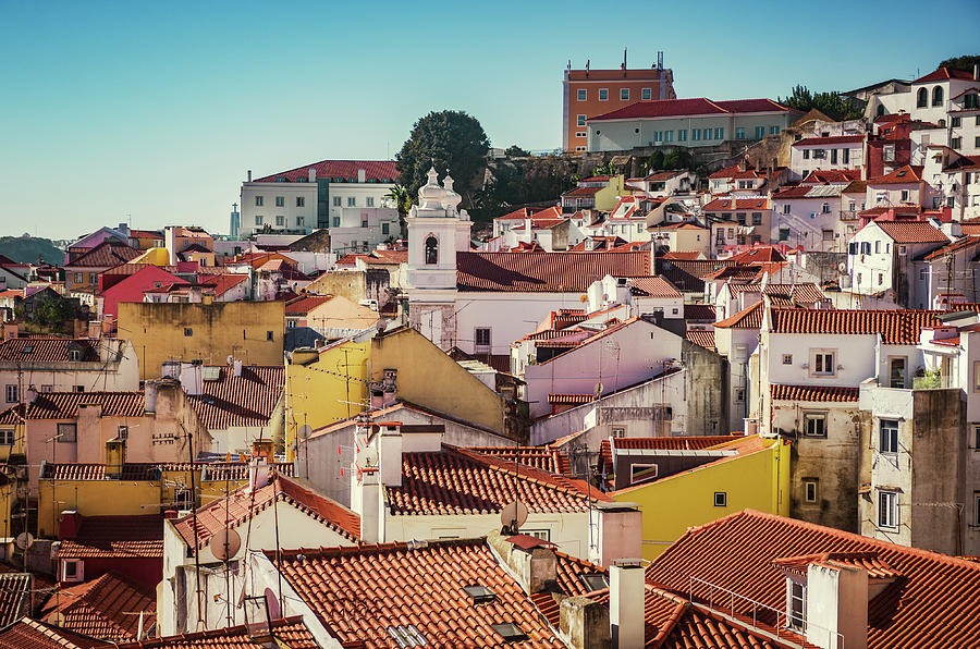 Architecture Photograph - Alfama Rooftops by Carlos Caetano