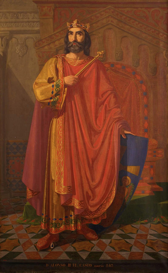 Famous Paintings Painting - Alfonso II the Chaste King of Asturias by Mariano De La Roca y Delgado