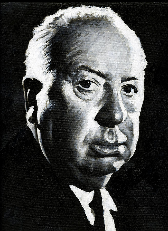 Hollywood Painting - Alfred Hitchcock 1 by Christian Klute