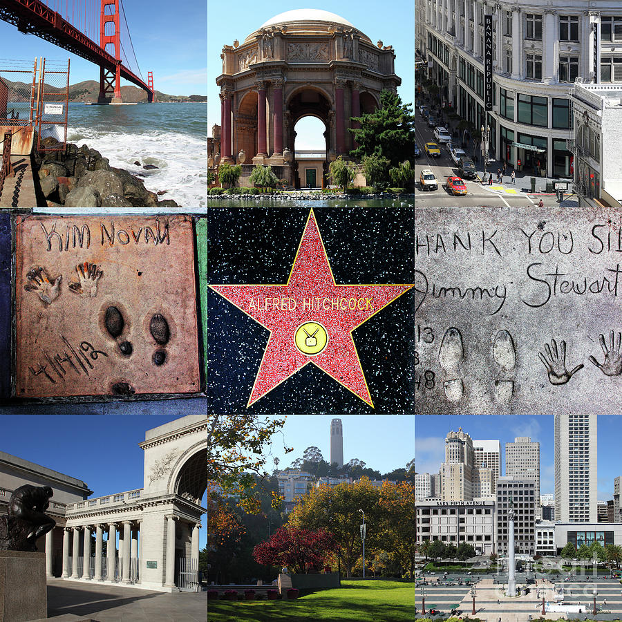 Alfred Hitchcock Jimmy Stewart Kim Novak Vertigo San Francisco 20150608 Photograph by San Francisco