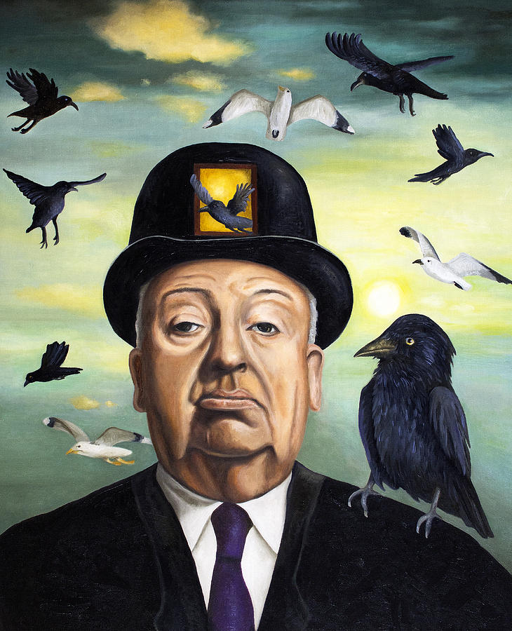 Alfred Hitchcock Painting by Leah Saulnier The Painting Maniac