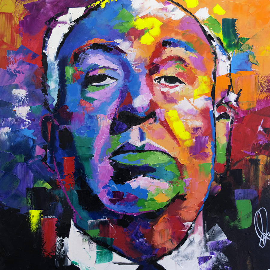 Alfred Hitchcock Painting by Richard Day