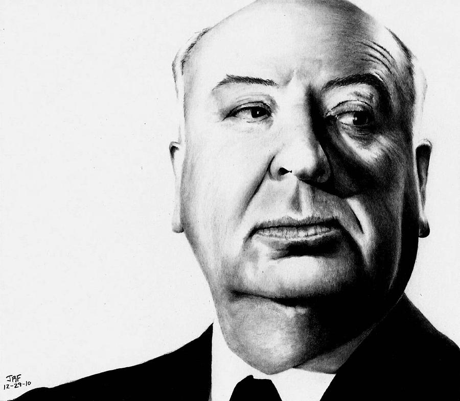 Alfred Hitchcock  Drawing by Rick Fortson