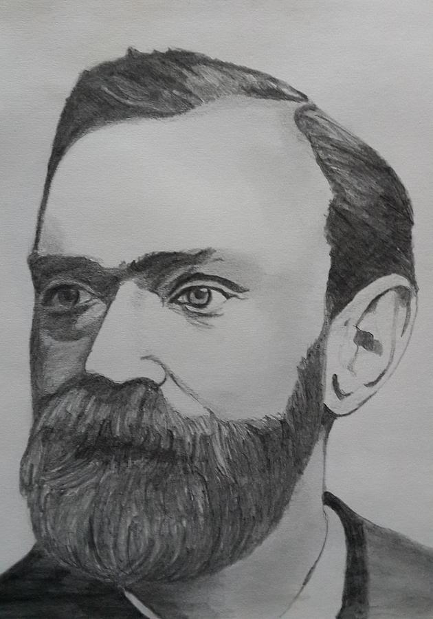 Alfred Painting - Alfred Nobel by Premnath Mohan