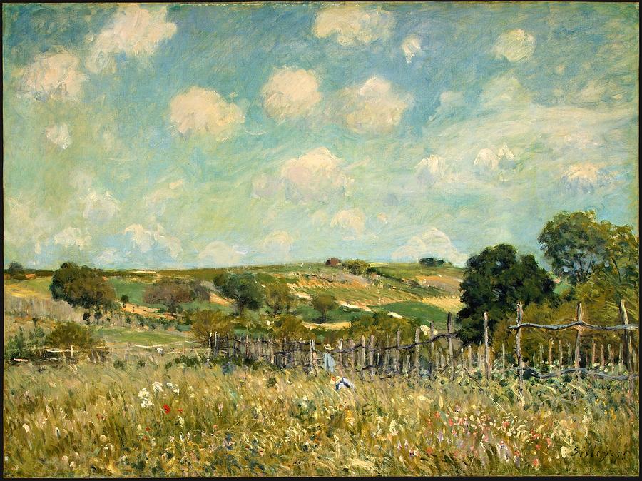 Alfred Sisley Painting - Alfred Sisley, landscape by Celestial Images