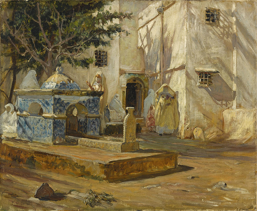 Alger Mareh Painting by Frederick Arthur Bridgman