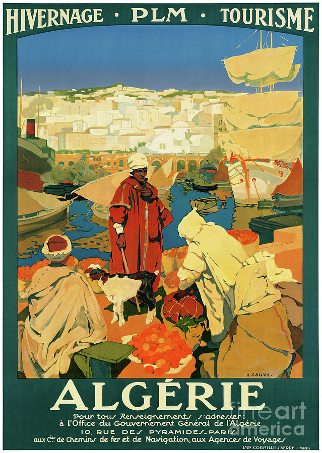 Chemin s de Algeriens Algeria Africa Vintage Travel Poster Advertisement Print 
