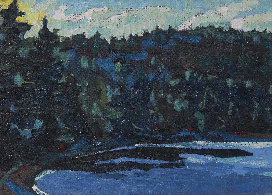 Algonquin Rock Lake Eastern Ridges Painting by Phil Chadwick