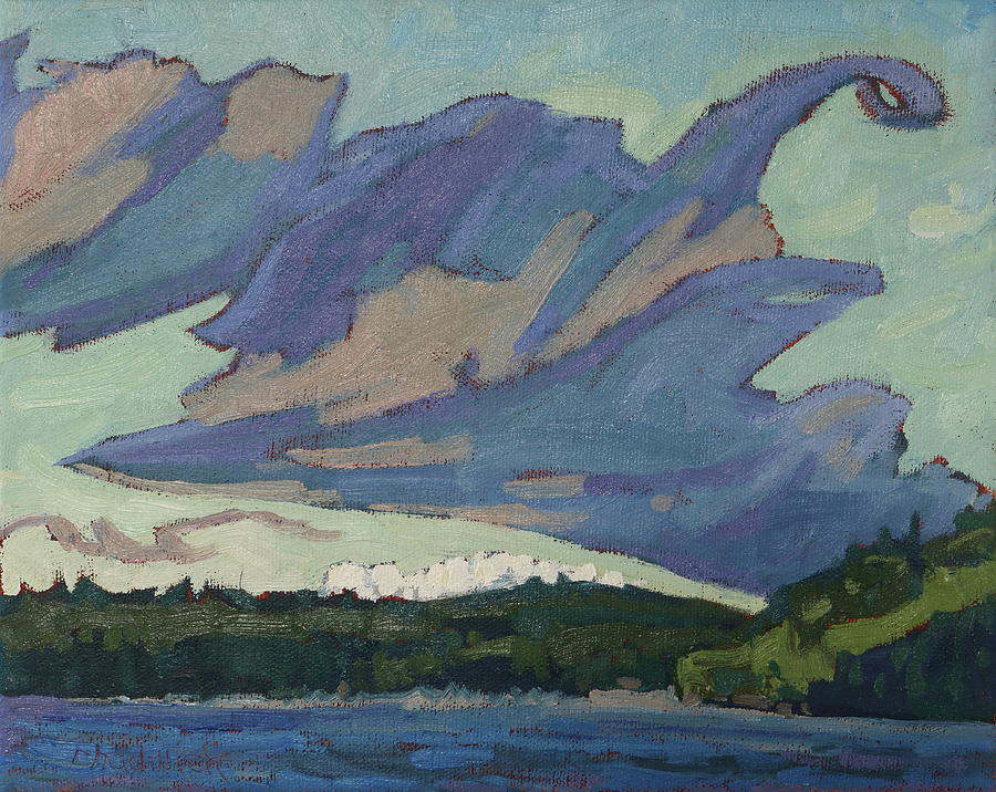 Algonquin Rock Lake Sunrise Painting by Phil Chadwick