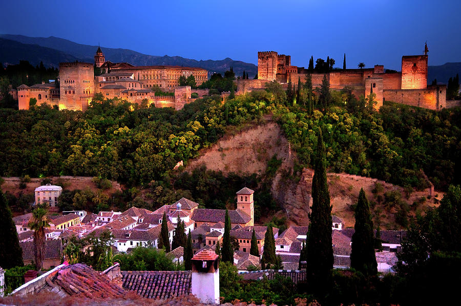 Alhambra at Night  Photograph by Harry Spitz