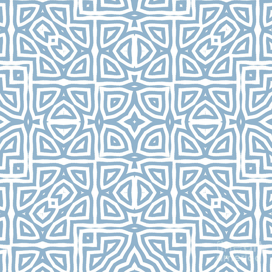 Black And White Painting - Alhambra Blue by Mindy Sommers
