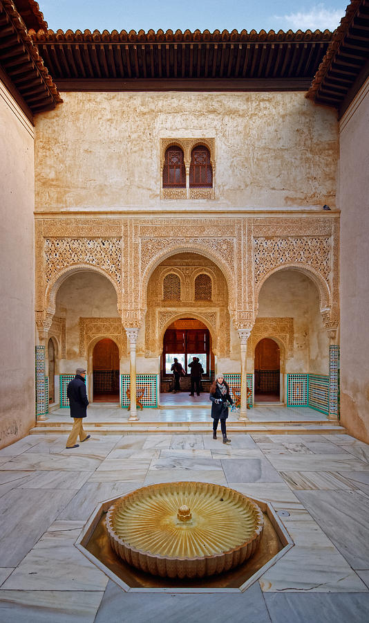 Alhambra Courtyard Photograph by Adam Rainoff