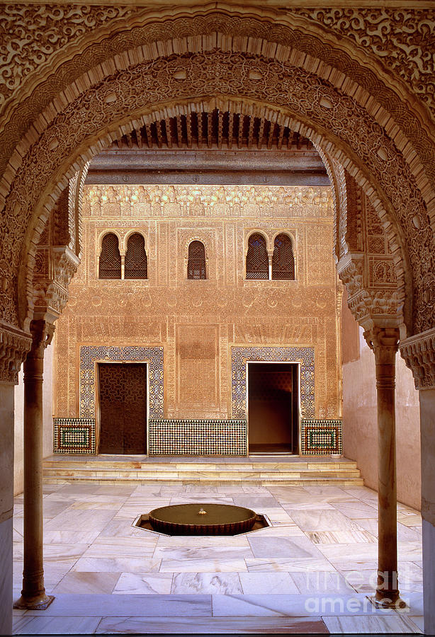 Architecture Photograph - ALHAMBRA Palace Patio del Cuarto Dorado by Guido Montanes Castillo