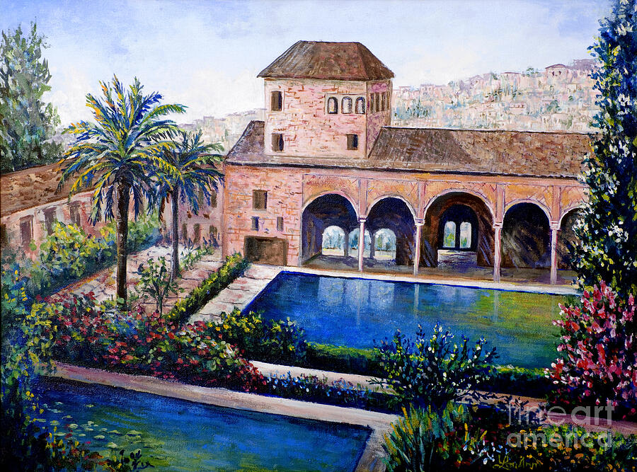 Alhambra Spain Painting by Lou Ann Bagnall