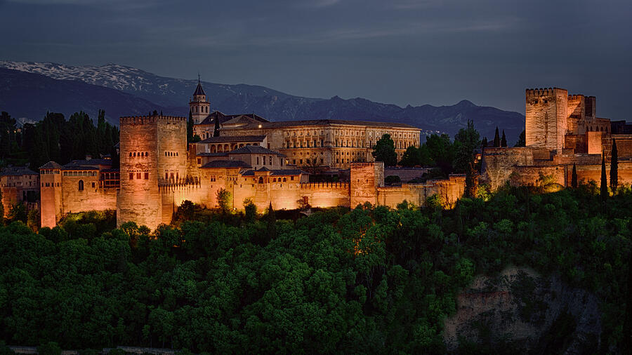 Alhambra Sunset Photograph by Joan Carroll