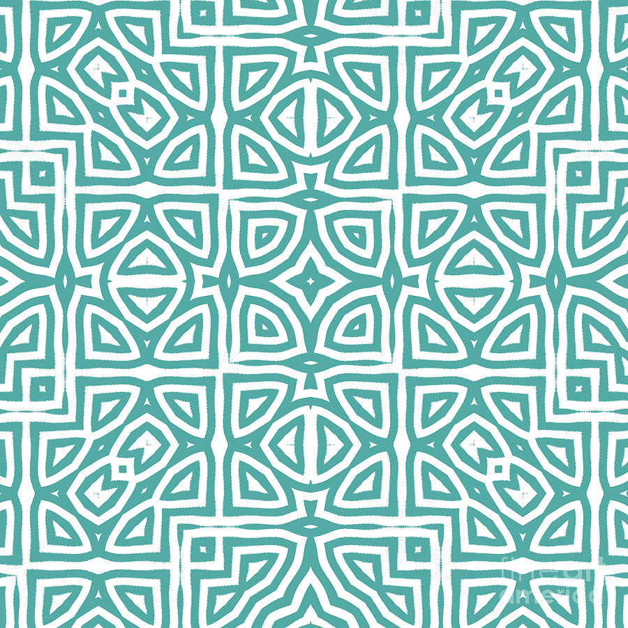 Alhambra Teal Painting by Mindy Sommers
