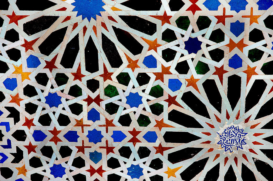 Alhambra Tile Design Photograph by Mal Bray