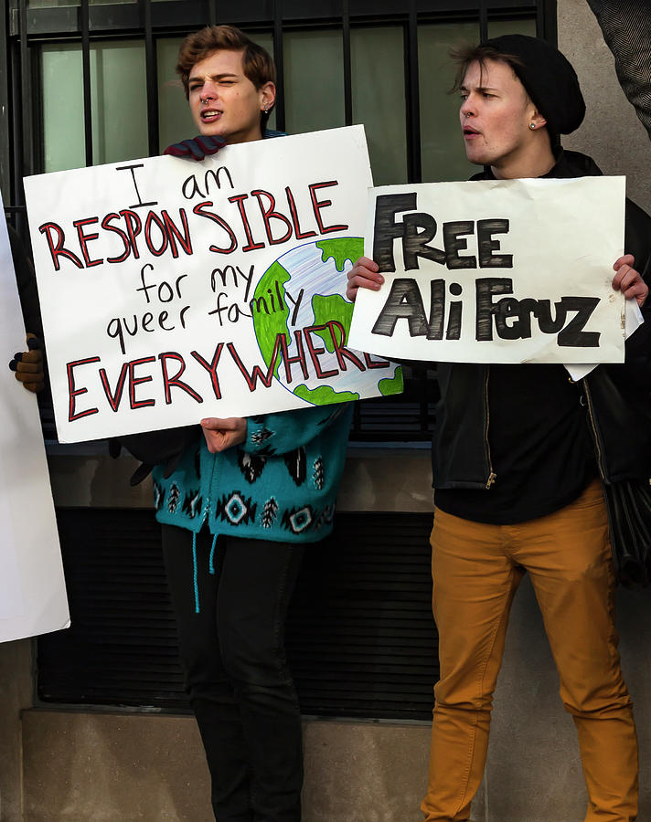 Ali Feruz protest NYC 1_9_2018 Photograph by Robert Ullmann