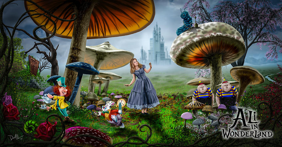 Disney Digital Art - Ali In Wonderland by Don Olea