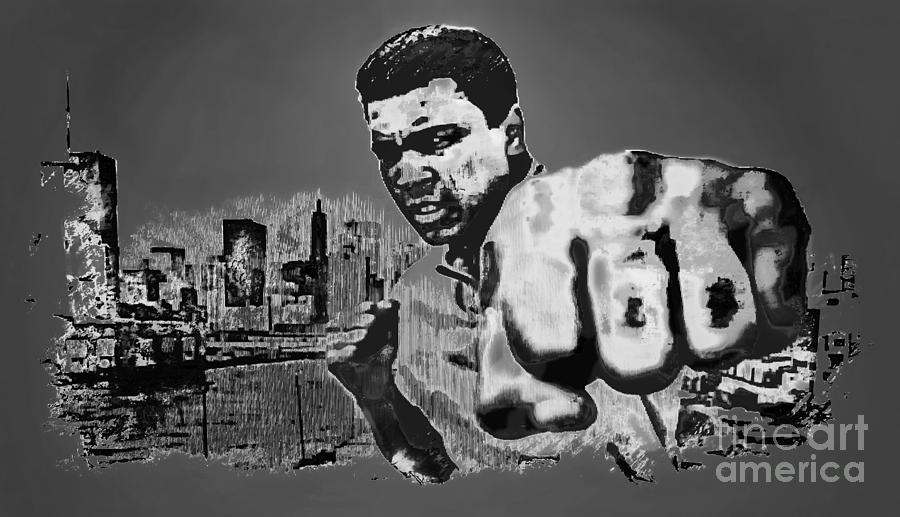 Ali The Greatest - Tribute B/w Digital Art