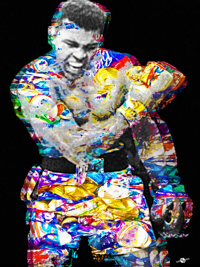 Cassius Clay Muhammad Ali Mixed Media by Tony Rubino