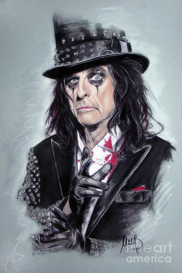 Alice Cooper Pastel - Alice Cooper by Melanie D Alice Cooper Pastel - Alice Cooper by Melanie D