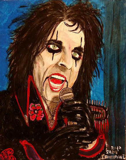 Alice Cooper Painting by Sam Drummond