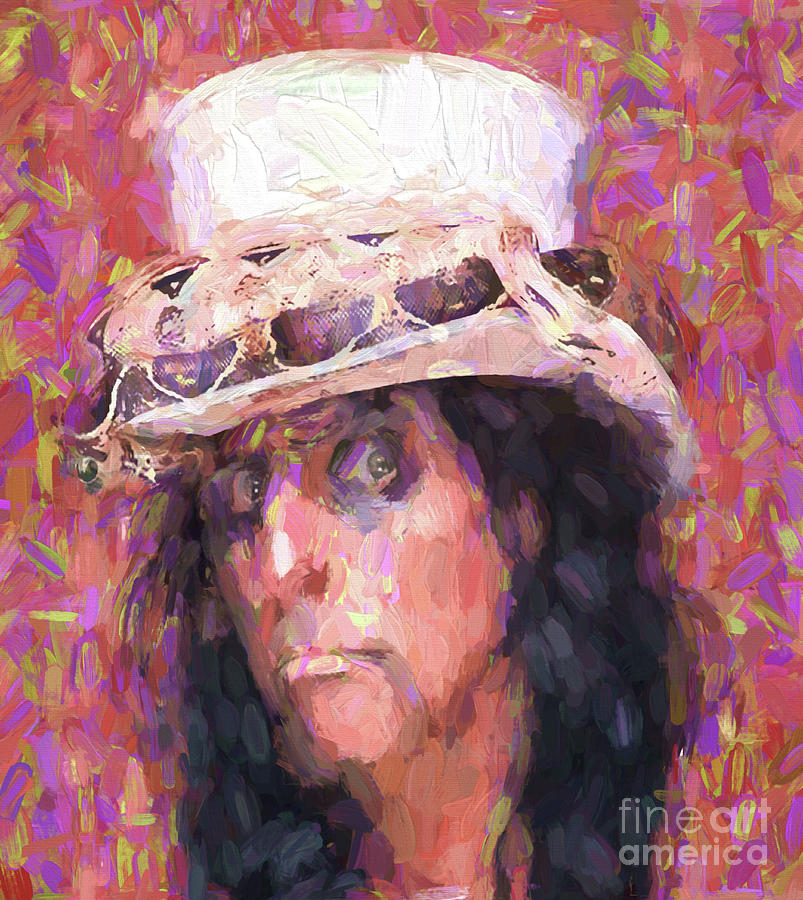 Alice Cooper Painting by Steven Parker