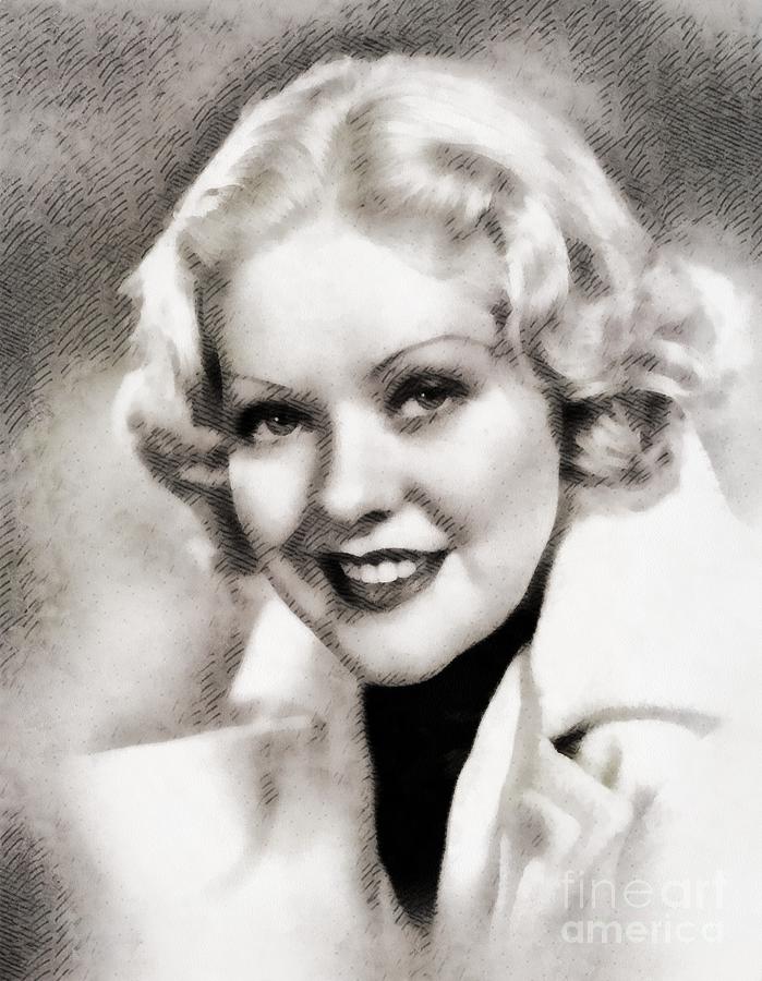 Hollywood Painting - Alice Faye, Vintage Actress by John Springfield by Esoterica Art Agency