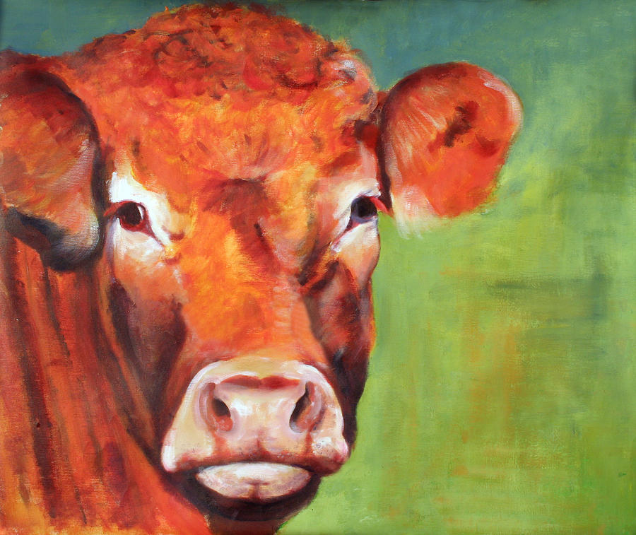 Cow Painting - Alice  by Fiona Jack