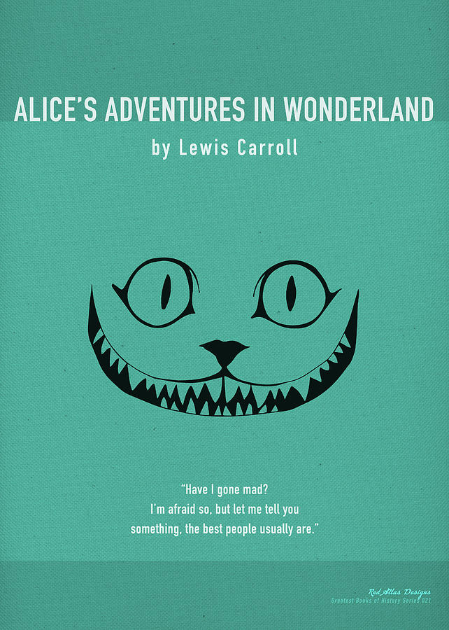 Book Mixed Media - Alice in Wonderland by Lewis Carroll Greatest Books Ever Series 021 by Design Turnpike