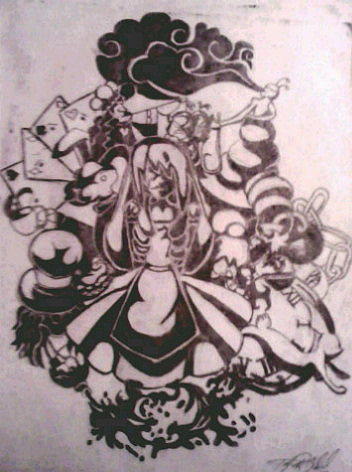 alice in wonderland drawings