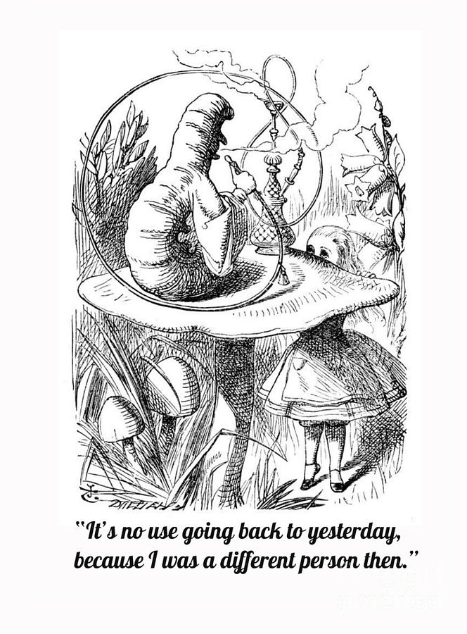 hende Forkert mister temperamentet Alice in Wonderland Vintage Art Print With Book Quote Digital Art by Paper  Moon Media - Pixels