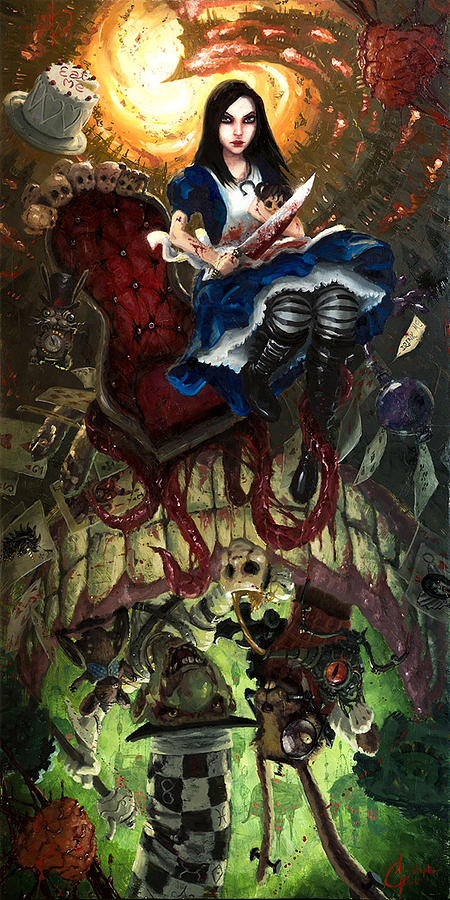 Alice Through the Looking Glass Painting by Christopher Clark - Fine ...