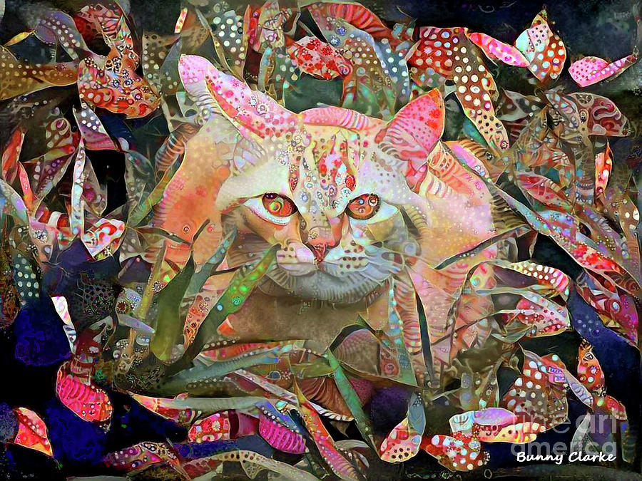 Alices Cat Digital Art by Bunny Clarke