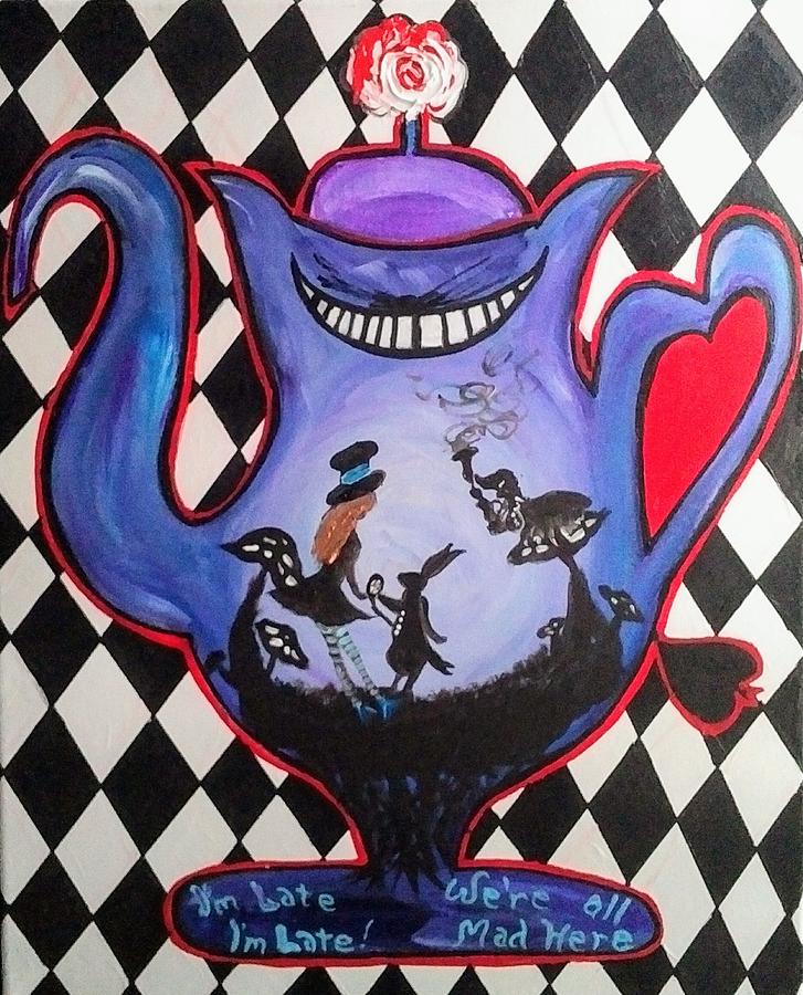 Alice S Tea Party Painting By Lynne Mcqueen