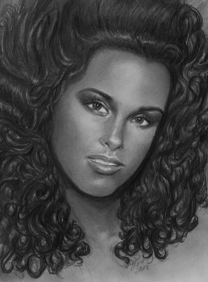 Alicia Keys Drawing by Carliss Mora Fine Art America