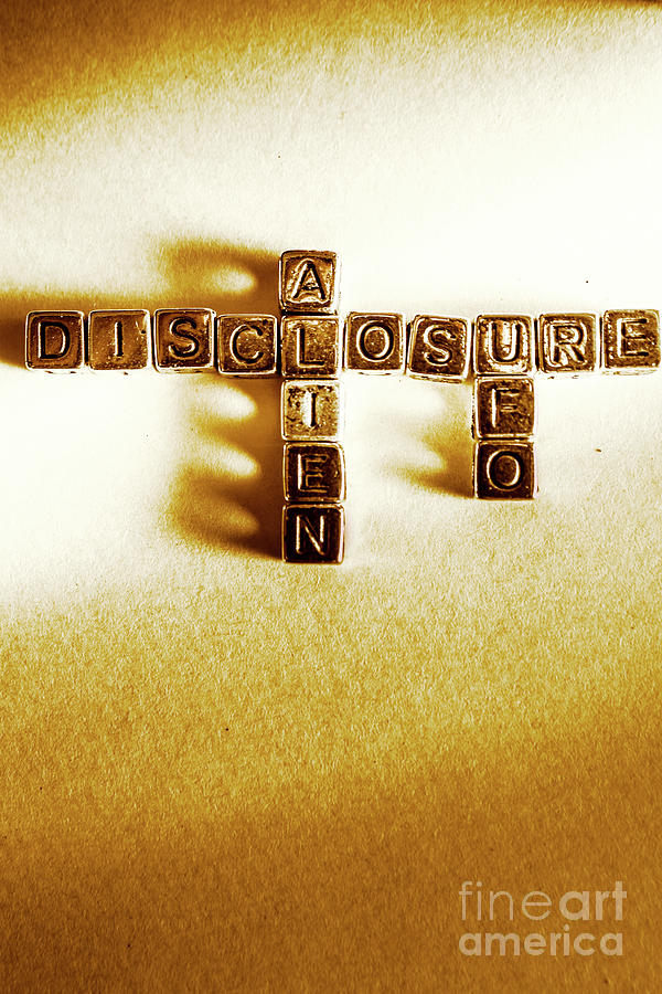 Typography Photograph - Alien and UFO Disclosure by Jorgo Photography