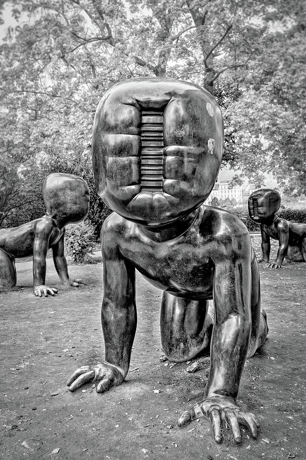 Alien Babies Sculpture - Prague Photograph by Stuart Litoff