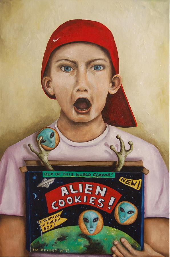 Alien Cookies Painting by Leah Saulnier The Painting Maniac