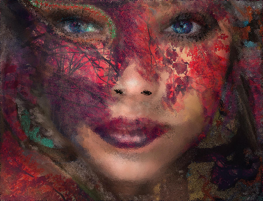 Fantasy Digital Art - Alien Face IV by Ricardo Mester