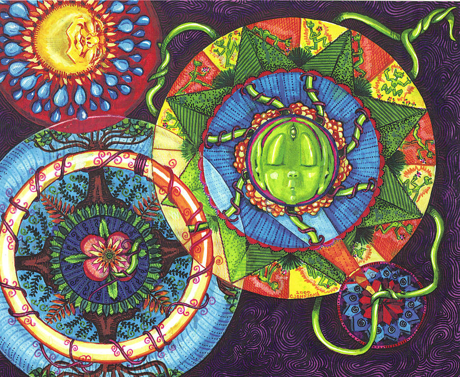 Alien Garden 2000 Drawing by Cheryl Johnson | Fine Art America