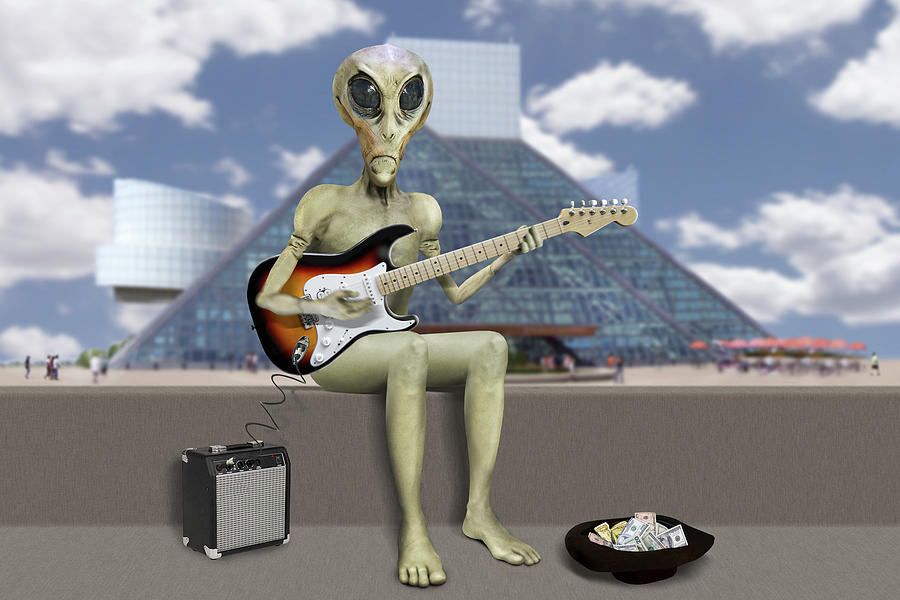 Alien Guitarist 2 Photograph by Mike McGlothlen