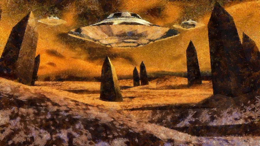 Alien Homeland By Raphael Terra Painting By Esoterica Art Agency Pixels