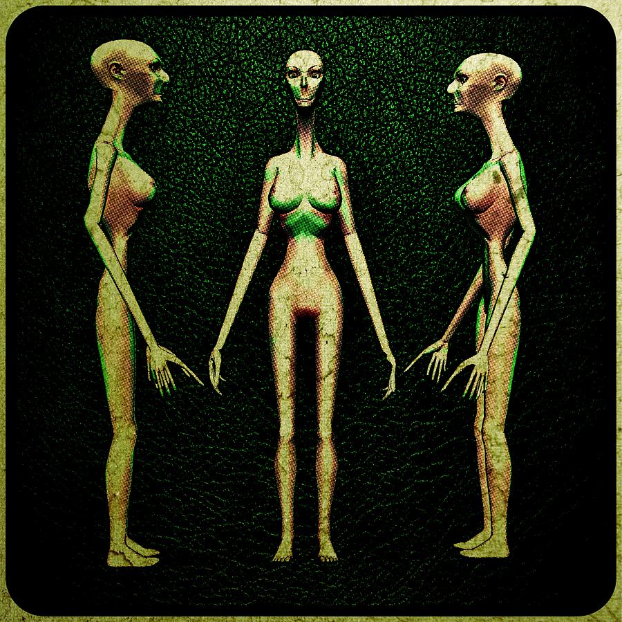Alien Hybrid Woman Painting