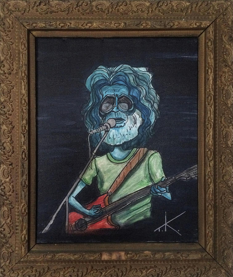 Alien Jerry Garcia Painting by Similar Alien