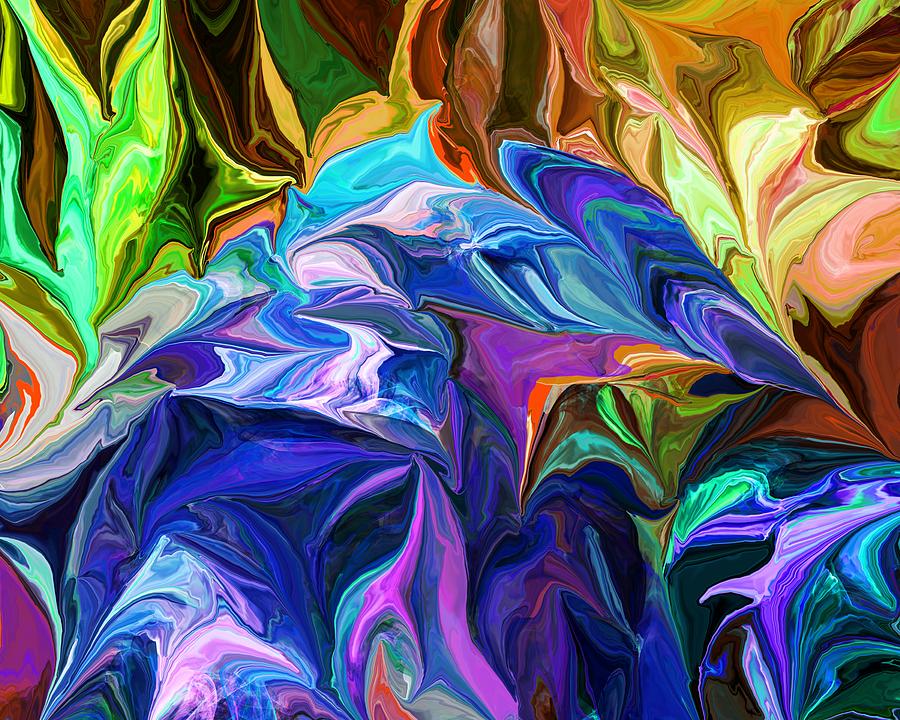 Alien Jungle Flora Digital Art by David Lane